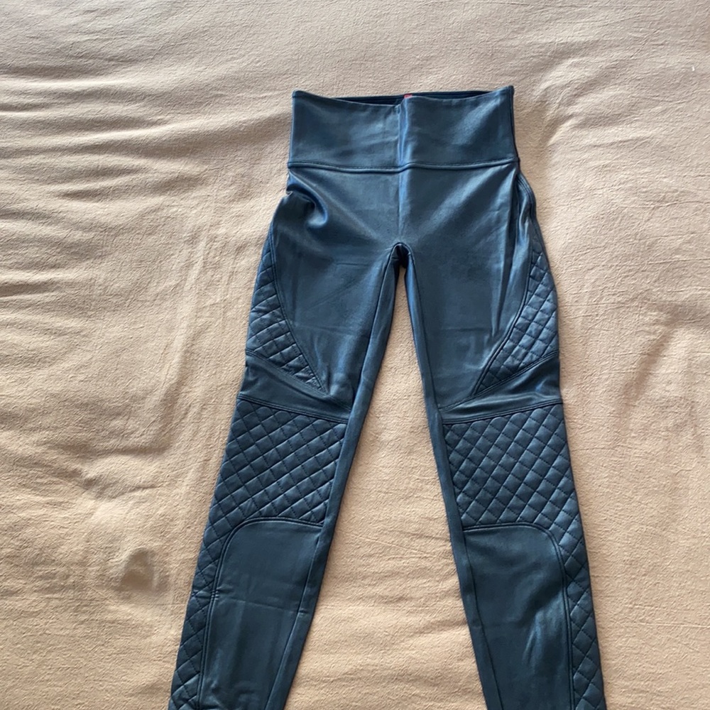 NWOT SPANX faux leather moto leggings